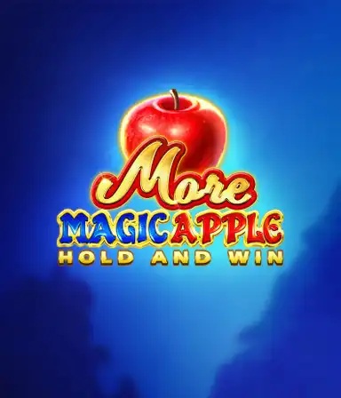 Скриншот игрового автомата More Magic Apple от 3 Oaks Gaming, показывающего сказочную атмосферу с персонажами из сказки, включая замки, магические яблоки и известных сказочных героев. В центре виден название слота More Magic Apple, сопровождаемый яркими и запоминающимися изображениями, создающими атмосферу сказочного приключения.
